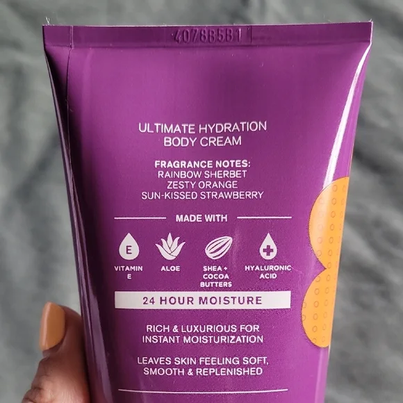 Bath & Body Works Fruity Sherbet Body Cream - Purple and Pink - Picture 2 of 4